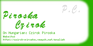 piroska czirok business card